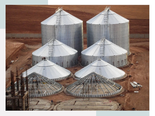 Строительство зерновых силосов в Королёве