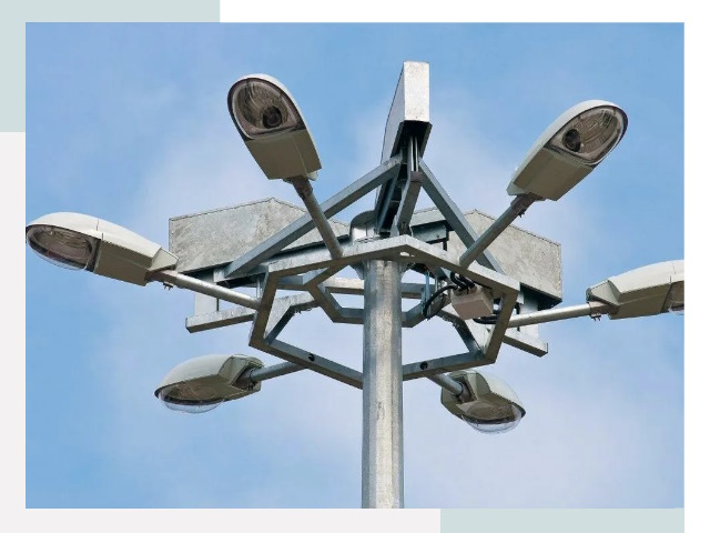 Монтаж осветительных мачт в Королёве